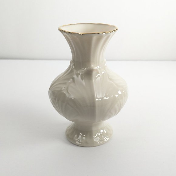 LENOX Elfin Bud Vase Ceramic 24k Gold Trim VTG - Picture 3 of 10